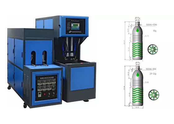 Semi Automatic PET Bottle Blowing Machine 15KW 415V 2000ml Plastic Water Bottle Making Machine